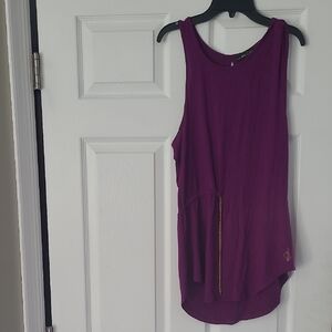 Baby Phat Purple Tank Top with Drawstring Accent